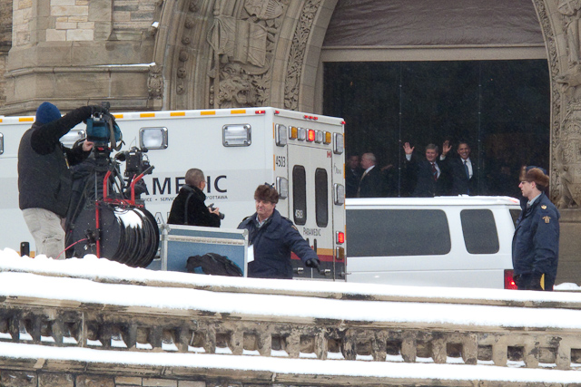 President Obama drops by Parliament Hill