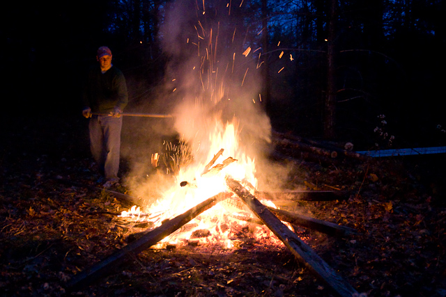 More cottage renovations, including a massive bonfire to clear the brush.