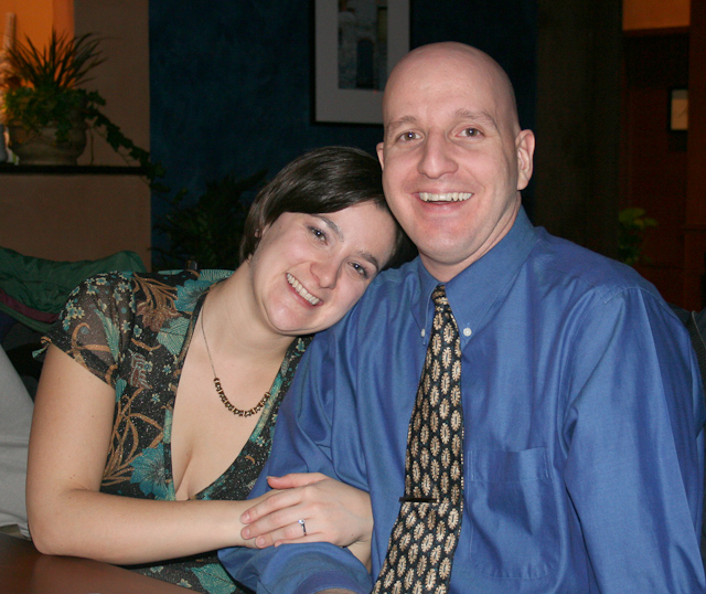 Jason and Joelle out celebrating.