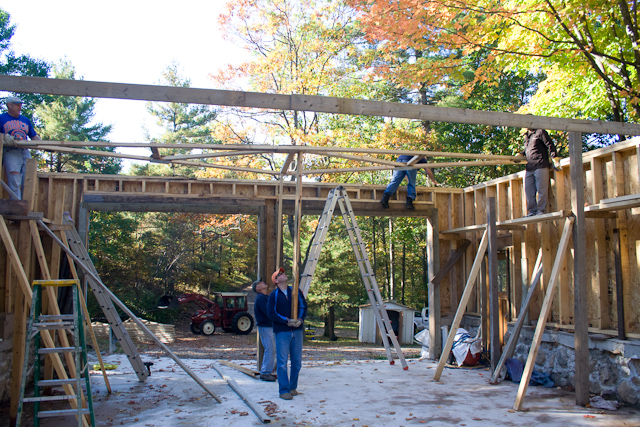 The garage gets a roof.