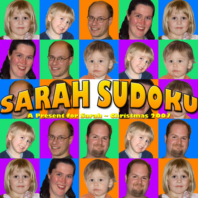 Here's my gift this year to my Goddaughter Sarah (Sarah Sudoku!)