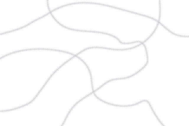 An example of the railroad track brush in Illustrator.