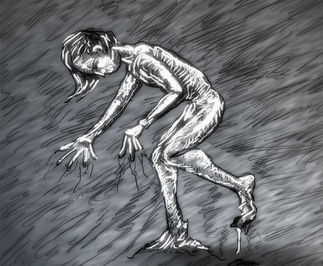 Whipped this up just to practice working with the graphics tablet. Kind of interesting, but it doesn't really mean anything.