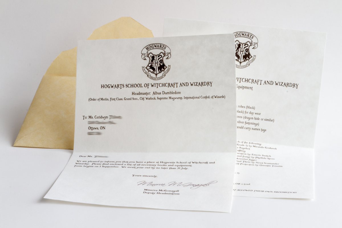 Hogwarts Letter - Pages