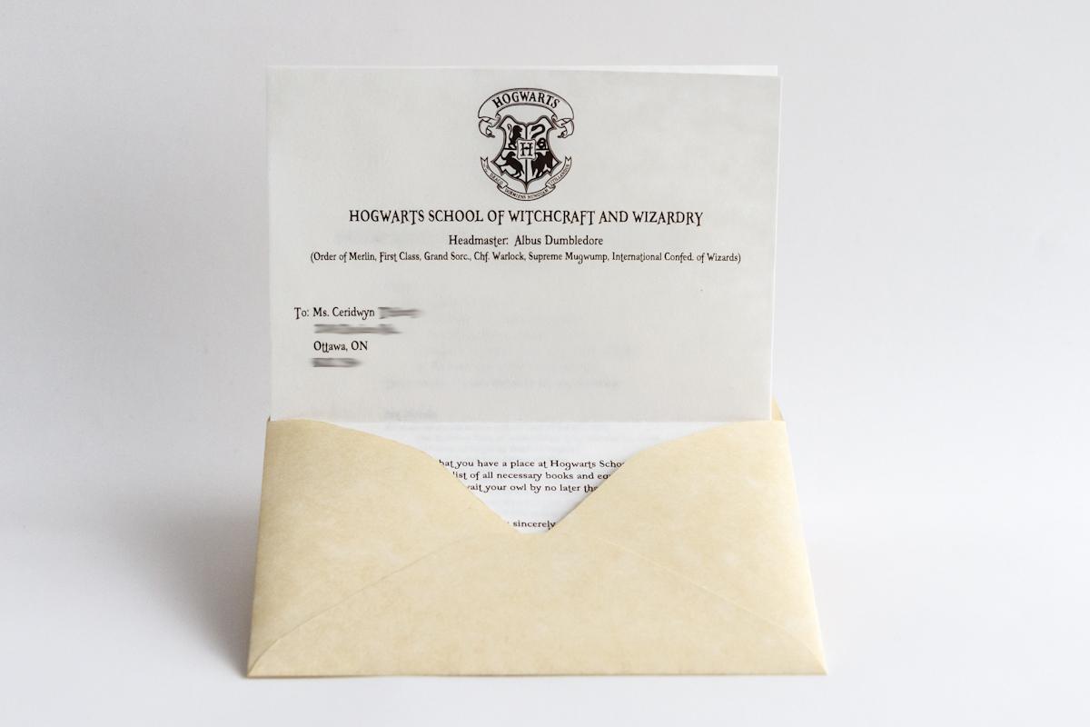 Hogwarts Letter - Insert
