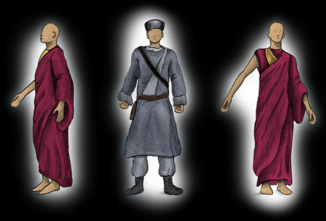 Coloured versions of costumes