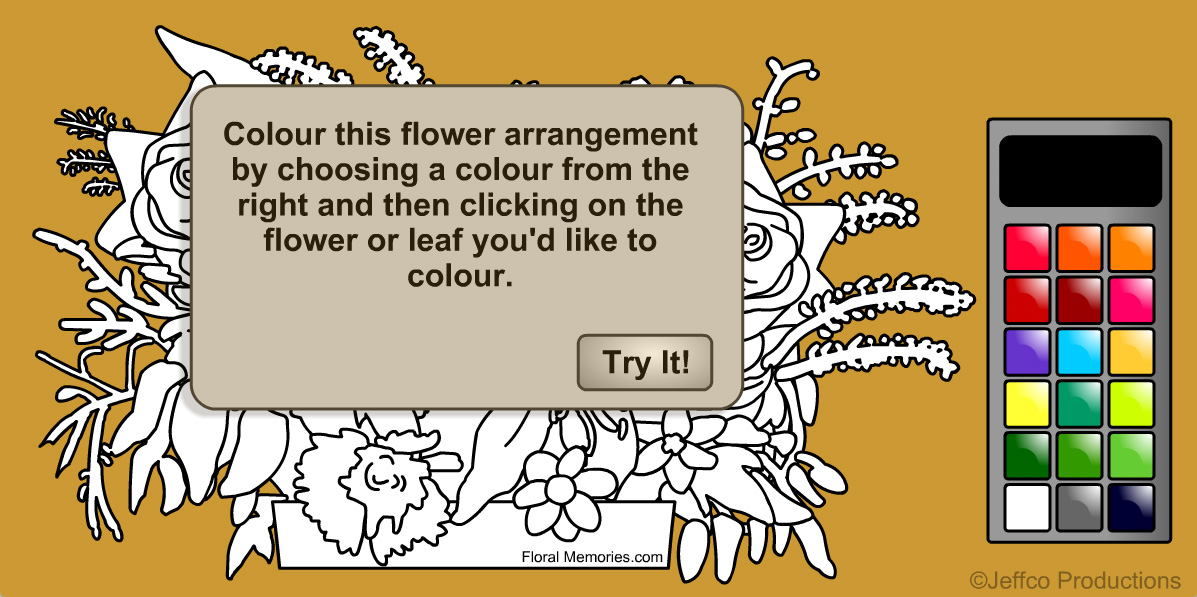 Flower colouring page